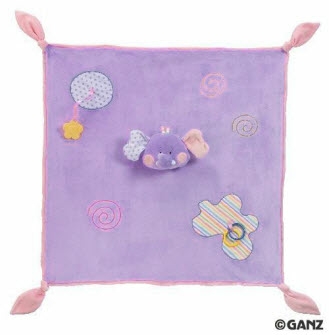GANZ - Candy Stripe Blanket - Purple Elephant